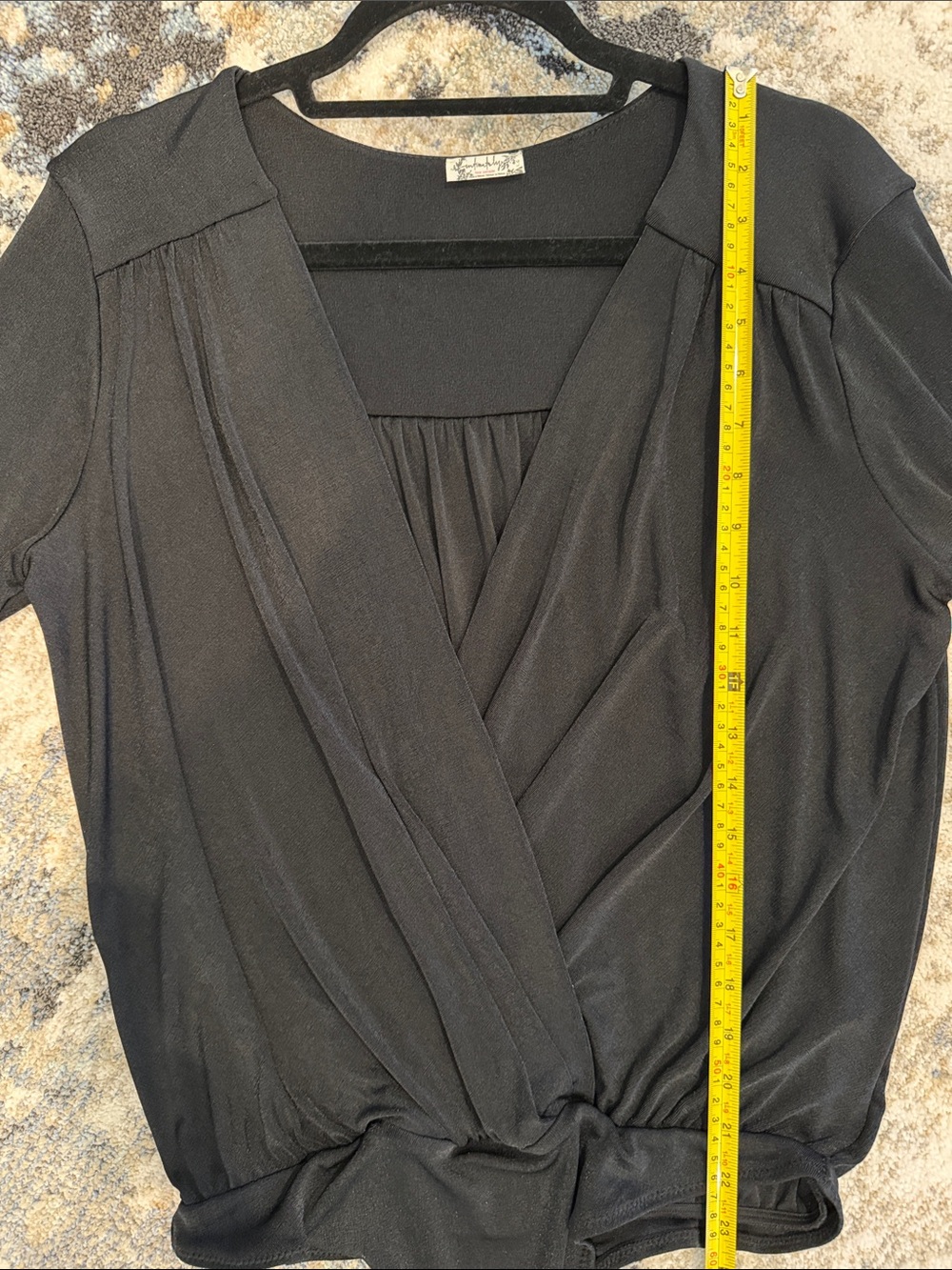 Free People Black Draped Long-Sleeve Bodysuit - Picture 10 of 10